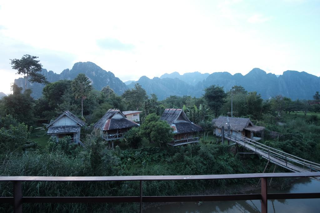 Champa Lao Bungalows 호텔 방 비엥 외부 사진